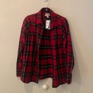 Red Plaid Flannel- Women